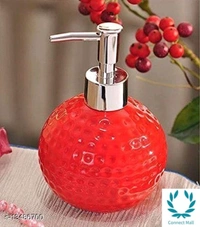 Ceramic Texture Designed Liquid Soap - Red, 1